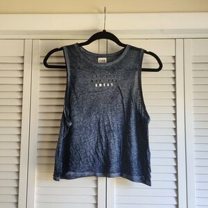 PINK workout blue Sleeveless Top
